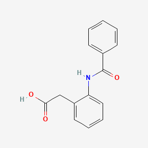 molecular formula C15H13NO3 B7440928 2-(2-Benzamidophenyl)acetic acid 