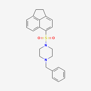 molecular formula C23H24N2O2S B7440946 1-Benzyl-4-(1,2-dihydroacenaphthylen-5-ylsulfonyl)piperazine 