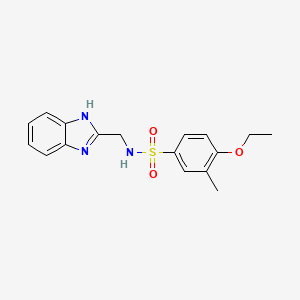 molecular formula C17H19N3O3S B7440949 N-(1H-benzimidazol-2-ylmethyl)-4-ethoxy-3-methylbenzenesulfonamide 