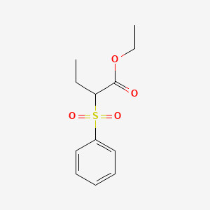 molecular formula C12H16O4S B7440979 2-(Phenylsulfonyl)butanoic acid ethyl ester 