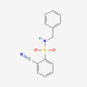 molecular formula C14H12N2O2S B7440998 N-benzyl-2-cyanobenzenesulfonamide 