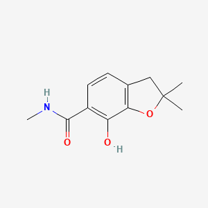 molecular formula C12H15NO3 B7441017 N,2,2-Trimethyl-2,3-dihydro-7-hydroxybenzofuran-6-carboxamide 