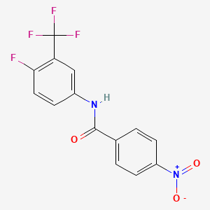 molecular formula C14H8F4N2O3 B7441034 N-[4-fluoro-3-(trifluoromethyl)phenyl]-4-nitrobenzamide 