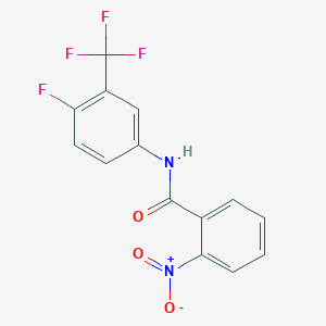 molecular formula C14H8F4N2O3 B7441039 N-[4-fluoro-3-(trifluoromethyl)phenyl]-2-nitrobenzamide 