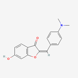 molecular formula C17H15NO3 B7441052 2-[4-(Dimethylamino)benzylidene]-6-hydroxy-1-benzofuran-3(2h)-one 