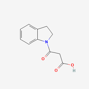 molecular formula C11H11NO3 B7441055 3-(1-Indolinyl)-3-oxopropionic acid 