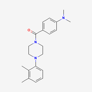 molecular formula C21H27N3O B7441071 [4-(Dimethylamino)phenyl][4-(2,3-dimethylphenyl)piperazino]methanone 
