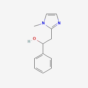 molecular formula C12H14N2O B7441072 2-(1-Methyl-1H-imidazol-2-YL)-1-phenylethanol 