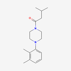 molecular formula C17H26N2O B7441075 1-[4-(2,3-Dimethylphenyl)piperazin-1-yl]-3-methylbutan-1-one 