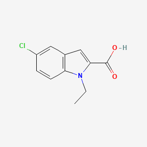 molecular formula C11H10ClNO2 B7441083 5-chloro-1-ethyl-1H-indole-2-carboxylic acid 