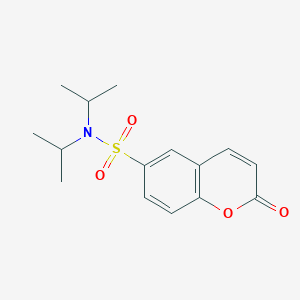 molecular formula C15H19NO4S B7441102 2-oxo-N,N-bis(propan-2-yl)-2H-chromene-6-sulfonamide 