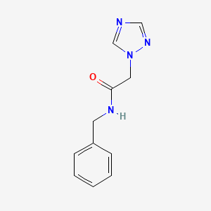 molecular formula C11H12N4O B7441105 N-苄基-2-(1H-1,2,4-三唑-1-基)乙酰胺 