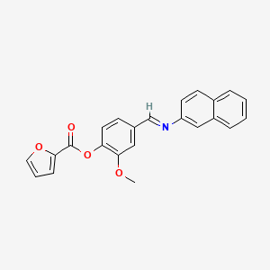 [2-Methoxy-4-(naphthalen-2-yliminomethyl)phenyl] furan-2-carboxylate