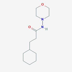 molecular formula C13H24N2O2 B7441134 3-cyclohexyl-N-(morpholin-4-yl)propanamide 