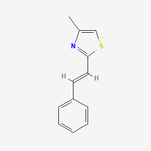 molecular formula C12H11NS B7441160 4-methyl-2-[(E)-2-phenylethenyl]-1,3-thiazole 