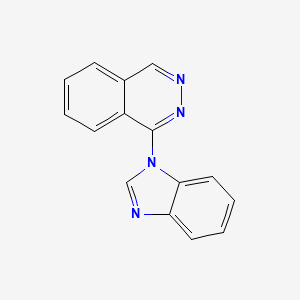 molecular formula C15H10N4 B7441173 1-(Benzimidazol-1-yl)phthalazine 