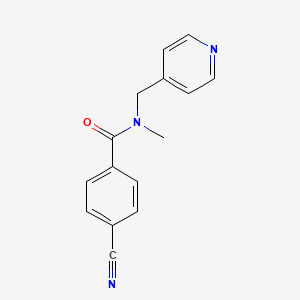 molecular formula C15H13N3O B7441180 4-cyano-N-methyl-N-(4-picolyl)benzamide 