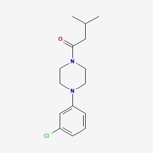 molecular formula C15H21ClN2O B7441189 1-[4-(3-Chlorophenyl)piperazin-1-yl]-3-methylbutan-1-one 