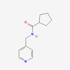 molecular formula C12H16N2O B7441192 N-(pyridin-4-ylmethyl)cyclopentanecarboxamide 