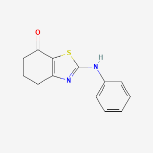 molecular formula C13H12N2OS B7441198 2-anilino-5,6-dihydro-1,3-benzothiazol-7(4H)-one 