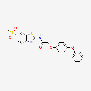 N-(6-methylsulfonyl-1,3-benzothiazol-2-yl)-2-(4-phenoxyphenoxy)acetamide