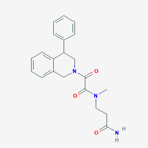 3-(N-Methyl-2-oxo-2-(4-phenyl-3,4-dihydroisoquinolin-2(1H)-yl)acetamido)propanamide