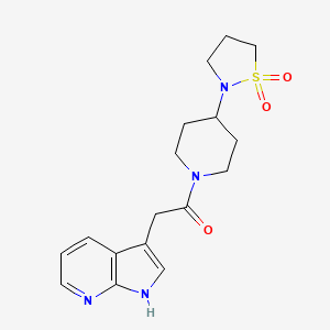 1-(4-(1,1-Dioxidoisothiazolidin-2-yl)piperidin-1-yl)-2-(1H-pyrrolo[2,3-b]pyridin-3-yl)ethanone