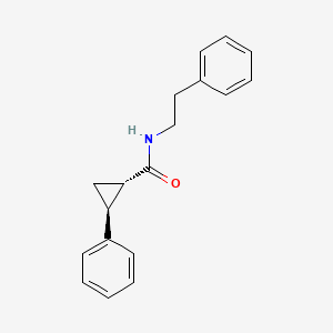 molecular formula C18H19NO B7441252 (1S,2S)-2-phenyl-N-(2-phenylethyl)cyclopropane-1-carboxamide 