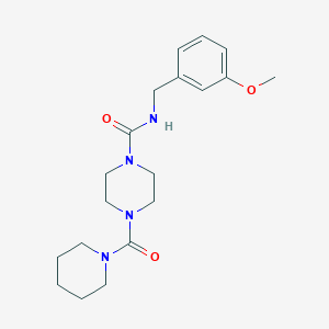 molecular formula C19H28N4O3 B7441253 N-(3-Methoxybenzyl)-4-(piperidine-1-carbonyl)piperazine-1-carboxamide 