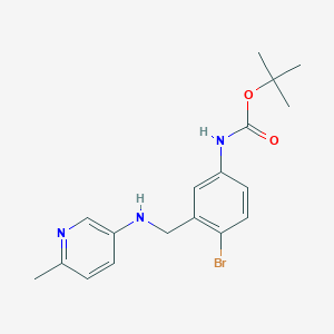 tert-Butyl (4-bromo-3-(((6-methylpyridin-3-yl)amino)methyl)phenyl)carbamate