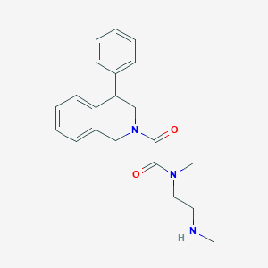 molecular formula C21H25N3O2 B7441265 N-Methyl-N-(2-(methylamino)ethyl)-2-oxo-2-(4-phenyl-3,4-dihydroisoquinolin-2(1H)-yl)acetamide 