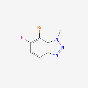 molecular formula C7H5BrFN3 B7441273 7-bromo-6-fluoro-1-methyl-1H-1,2,3-benzotriazole 