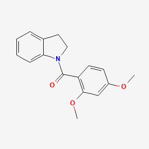 molecular formula C17H17NO3 B7441302 1-(2,4-DIMETHOXYBENZOYL)-2,3-DIHYDRO-1H-INDOLE 