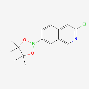 molecular formula C15H17BClNO2 B7441316 3-Chloro-7-(4,4,5,5-tetramethyl-1,3,2-dioxaborolan-2-yl)isoquinoline 