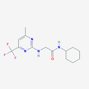 N-cyclohexyl-2-[[4-methyl-6-(trifluoromethyl)pyrimidin-2-yl]amino]acetamide