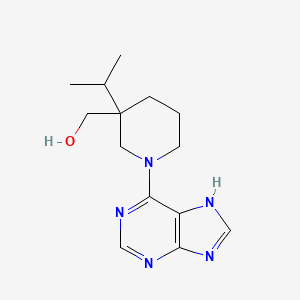 [3-propan-2-yl-1-(7H-purin-6-yl)piperidin-3-yl]methanol