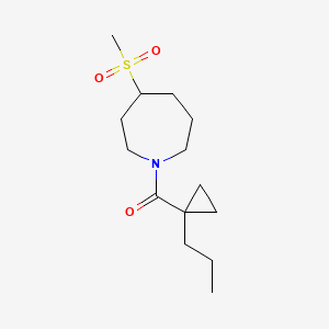 (4-Methylsulfonylazepan-1-yl)-(1-propylcyclopropyl)methanone