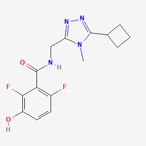 molecular formula C15H16F2N4O2 B7441370 N-[(5-cyclobutyl-4-methyl-1,2,4-triazol-3-yl)methyl]-2,6-difluoro-3-hydroxybenzamide 