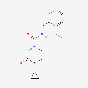 4-cyclopropyl-N-[(2-ethylphenyl)methyl]-3-oxopiperazine-1-carboxamide