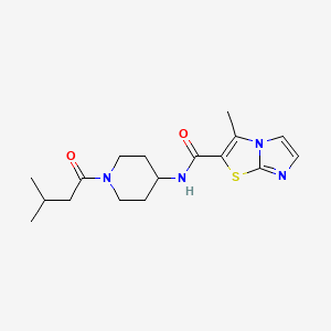 3-methyl-N-[1-(3-methylbutanoyl)piperidin-4-yl]imidazo[2,1-b][1,3]thiazole-2-carboxamide