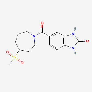 5-(4-Methylsulfonylazepane-1-carbonyl)-1,3-dihydrobenzimidazol-2-one