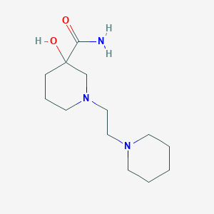 molecular formula C13H25N3O2 B7441406 3-Hydroxy-1-(2-piperidin-1-ylethyl)piperidine-3-carboxamide 