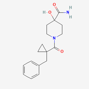 1-(1-Benzylcyclopropanecarbonyl)-4-hydroxypiperidine-4-carboxamide