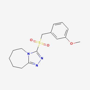 3-[(3-methoxyphenyl)methylsulfonyl]-6,7,8,9-tetrahydro-5H-[1,2,4]triazolo[4,3-a]azepine