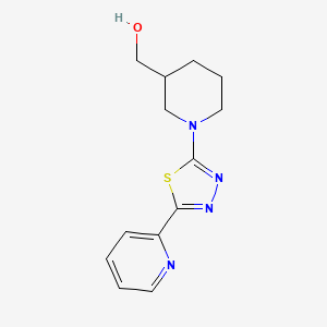 molecular formula C13H16N4OS B7441479 [1-(5-Pyridin-2-yl-1,3,4-thiadiazol-2-yl)piperidin-3-yl]methanol 