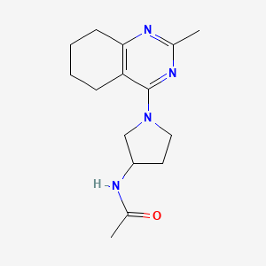 molecular formula C15H22N4O B7441482 N-[1-(2-methyl-5,6,7,8-tetrahydroquinazolin-4-yl)pyrrolidin-3-yl]acetamide 