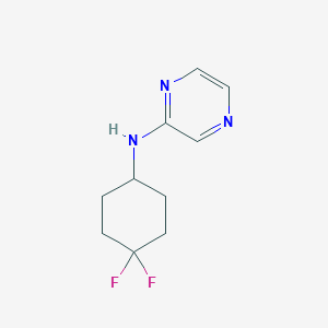 molecular formula C10H13F2N3 B7441488 N-(4,4-difluorocyclohexyl)pyrazin-2-amine 