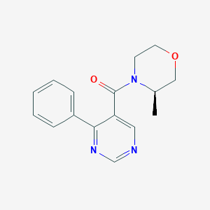 molecular formula C16H17N3O2 B7441513 [(3R)-3-methylmorpholin-4-yl]-(4-phenylpyrimidin-5-yl)methanone 