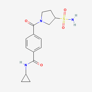 N-cyclopropyl-4-(3-sulfamoylpyrrolidine-1-carbonyl)benzamide