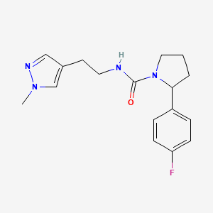 2-(4-fluorophenyl)-N-[2-(1-methylpyrazol-4-yl)ethyl]pyrrolidine-1-carboxamide